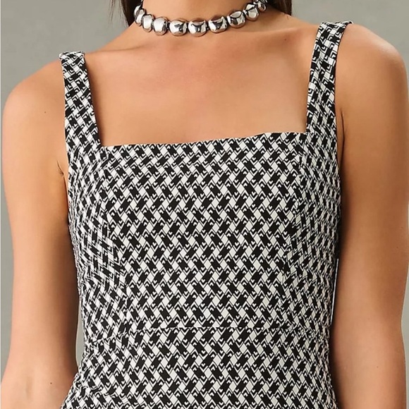 Anthropologie Women’s Ariana Square Neck Asymmetrical Ruffle Hem Dress Size XL - Picture 3 of 11